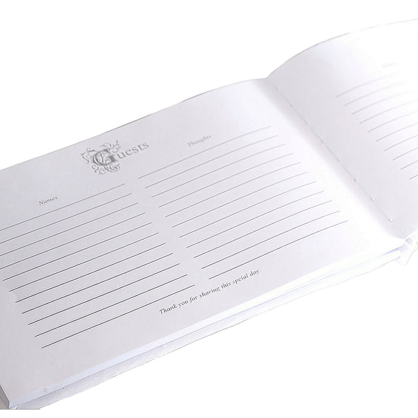 White Graduation Guest Book in Gift Box