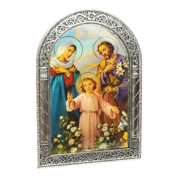 Catholic Silver Plated The Holy Family Icon Plaque