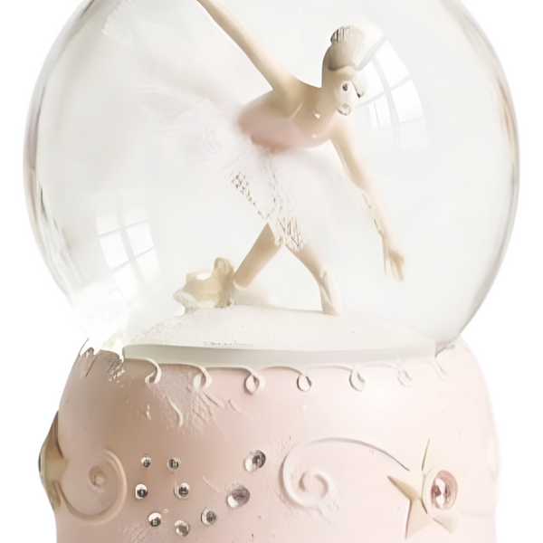 Children's Pink Musical Ballerina Waterball Globe