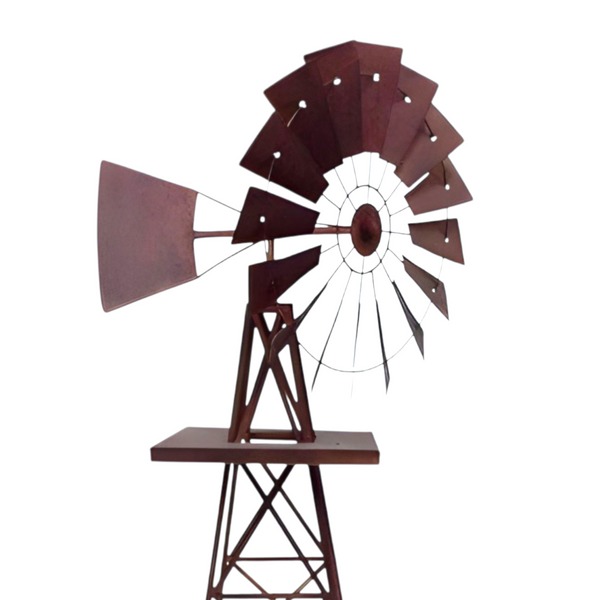 XL Rustic Metal Outdoor Garden Yard Windmill- 160cmH