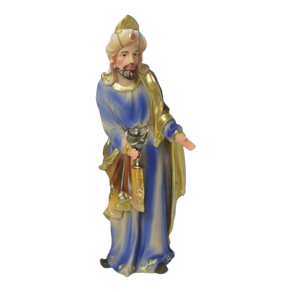 13 Piece Christmas Nativity Scene Colour Figurines & Stable Display Set- 32cm