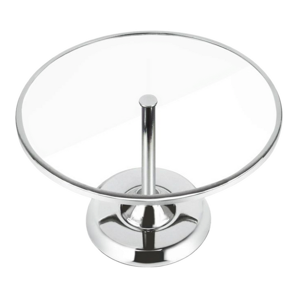 Silver Frame & Glass Top Cake Stand- 35cm