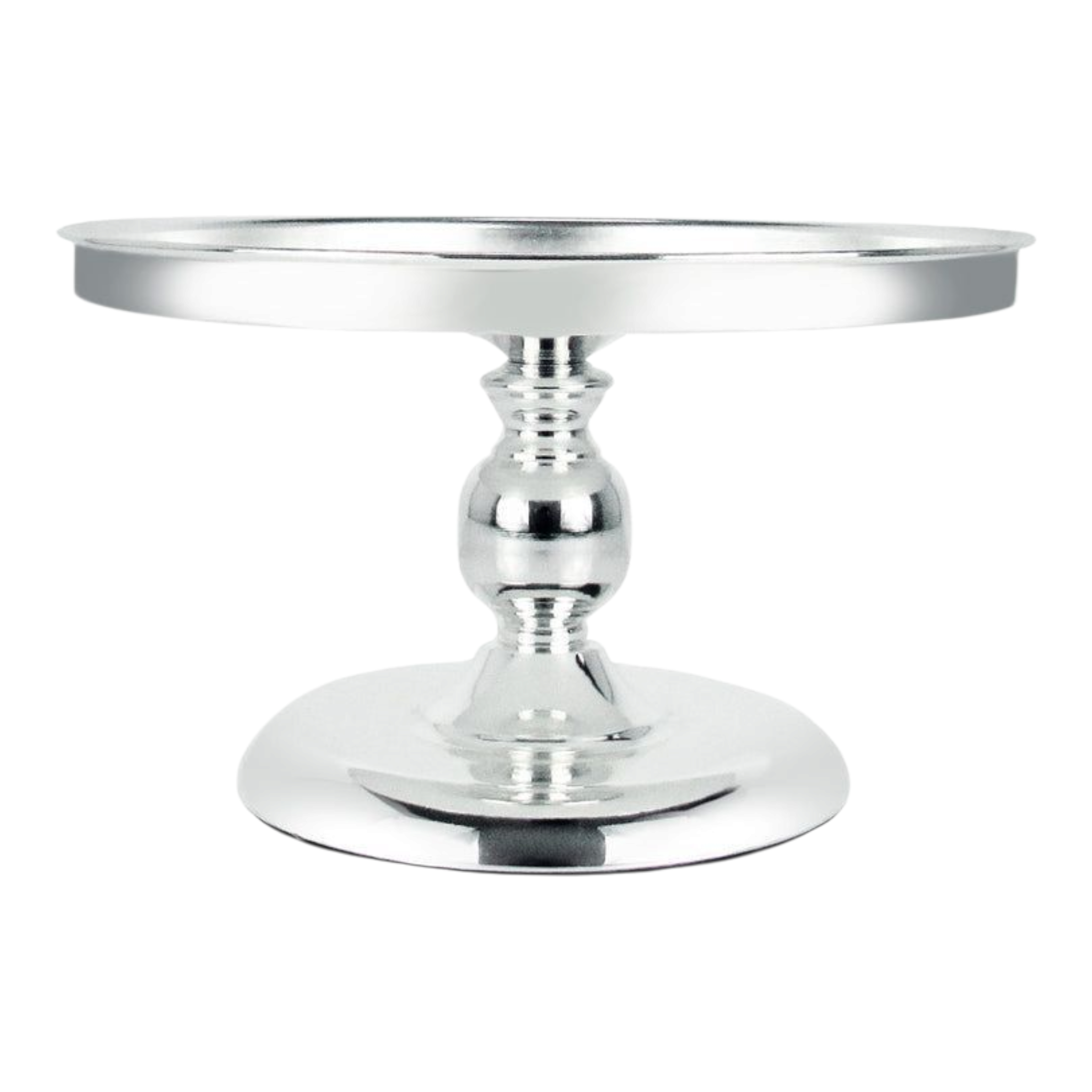 Silver Frame & Glass Mirror Top Cake Stand- 25cm