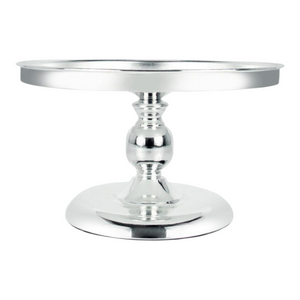 Silver Frame & Glass Mirror Top Cake Stand- 25cm