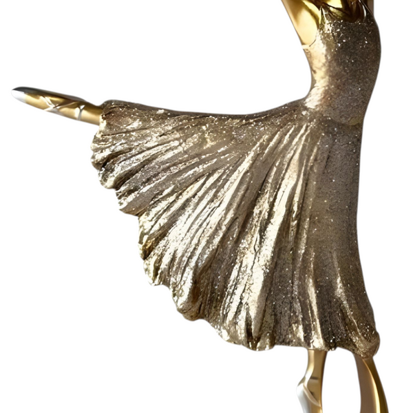 Gold Plated Dancing Ballerina Figurine