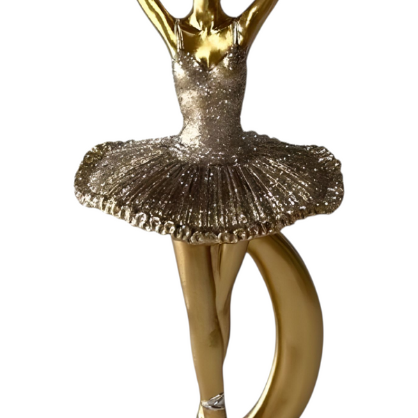 Gold Plated Dancing Ballerina Figurine