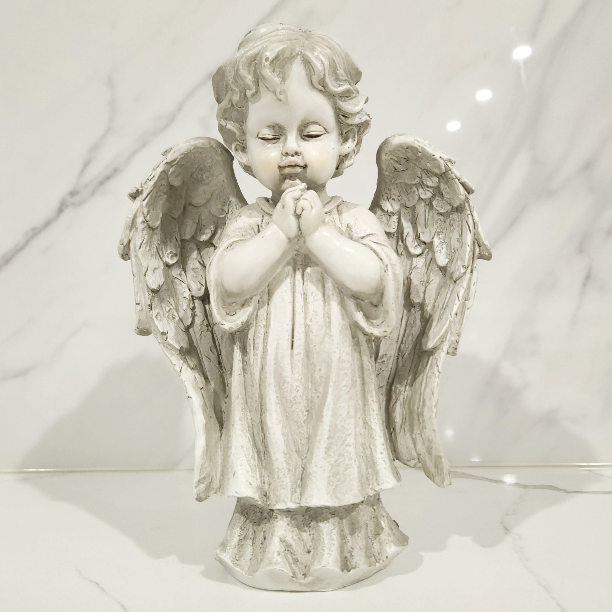 Standing Praying Angel Cherub Statue