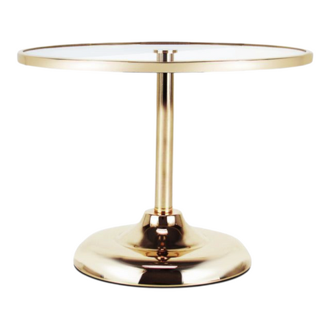 Gold Frame & Glass Top Cake Stand- 30cm