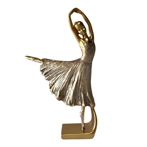Gold Plated Dancing Ballerina Figurine