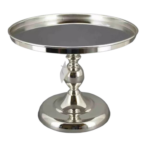 Silver Frame & Glass Mirror Top Cake Stand- 30cm