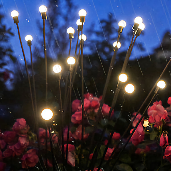 Set 2 Firefly Solar Powered Outdoor Garden Stakes Lights