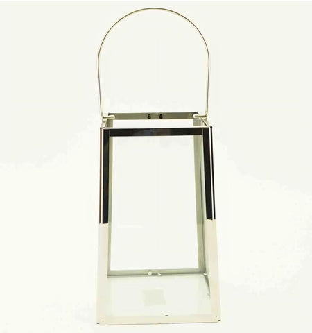 Silver plated stainless steel Decorative Hurricane Candle Holder Lanterns & Top Handle