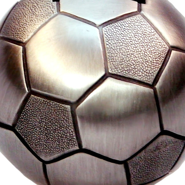 CHILDRENS SOCCER BALL SILVER PEWTER MONEY BOX BABY SHOWER CHRISTENING NEWBORN GIFT