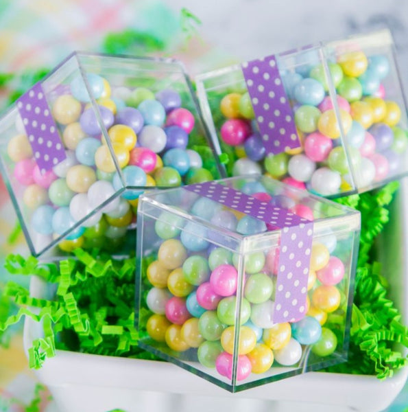 Set of 12 Clear Square Cube Acrylic Box Boxes with Lid- Wedding Christening Baptism DIY Favours Gifts Bomboniere Wedding Baptism Christening 6.5cm 6.5cmx6.5cm