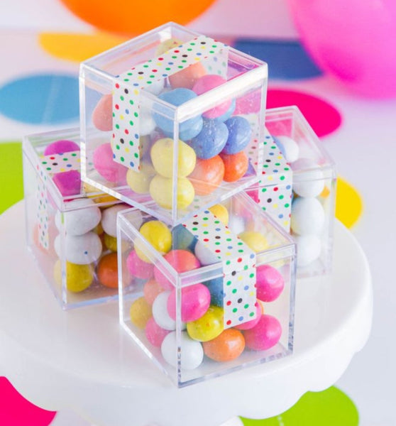 Set of 12 Clear Square Cube Acrylic Box Boxes with Lid Wedding Christening Baptism DIY Favours Gifts Bomboniere Wedding Baptism Christening 8.5cm 8.5cmx8.5cm