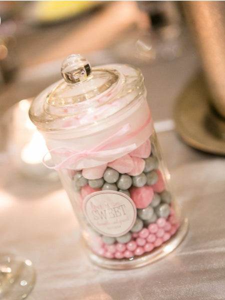 Clear Round DIY Glass Apothecary Jars with Lid Favours Gifts Bomboniere wedding baptism christening candle making macaroons candy lolly empty Small Glass Jars Candle Wedding Favour Bomboniere Lolly Dessert Jar 150ml WAX