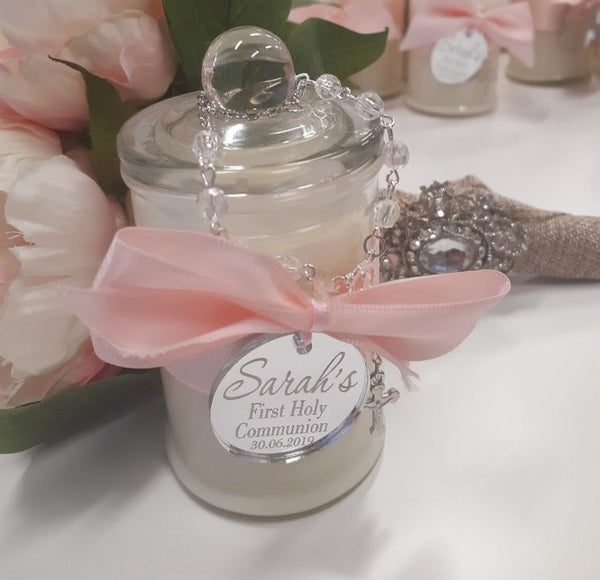 Clear Round DIY Glass Apothecary Jars with Lid Favours Gifts Bomboniere wedding baptism christening candle making macaroons candy lolly empty Small Glass Jars Candle Wedding Favour Bomboniere Lolly Dessert Jar 150ml WAX